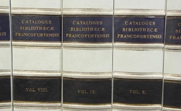 Leather book spines on panel