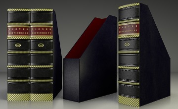 Embossed leather binder archival box