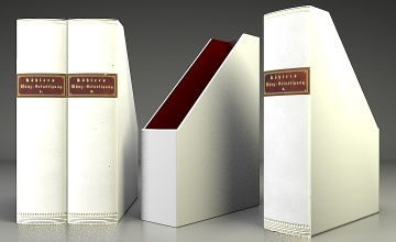 Embossed leather binder archival box