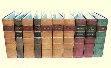 Embossed leather binder