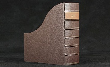 Leather binder box