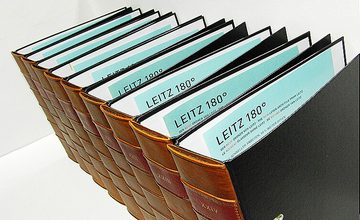 Embossed leather binder