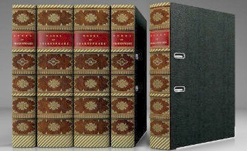 Embossed leather binder