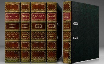 Embossed leather binder