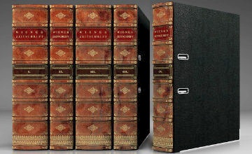 Embossed leather binder