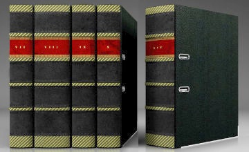 Embossed leather binder