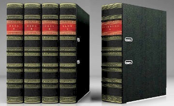 Embossed leather binder