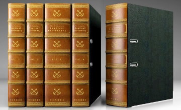 Embossed leather binder